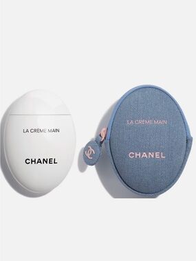 NEW Chanel Limited Edition La Crème Main with Denim Pouch